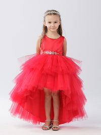 Kids High Low Tulle Flower Girl Dress