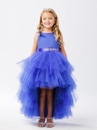 Kids High Low Tulle Flower Girl Dress