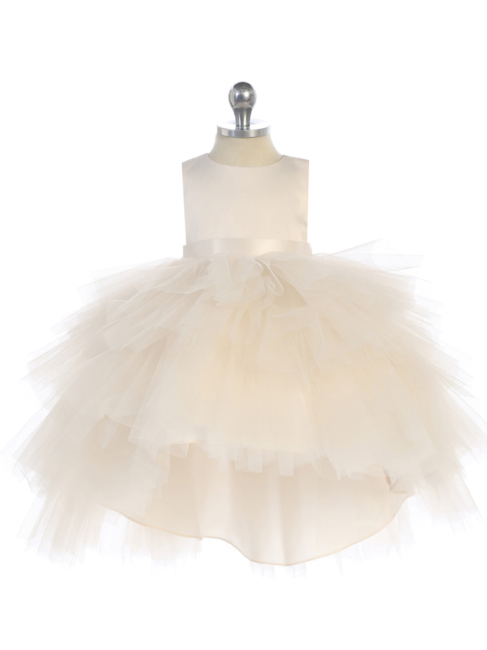 Kids High Low Tulle Flower Girl Dress