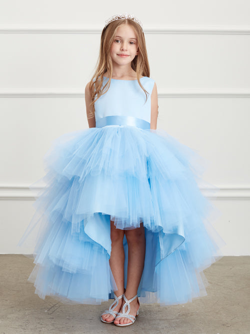 Kids High Low Tulle Flower Girl Dress