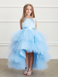 Kids High Low Tulle Flower Girl Dress