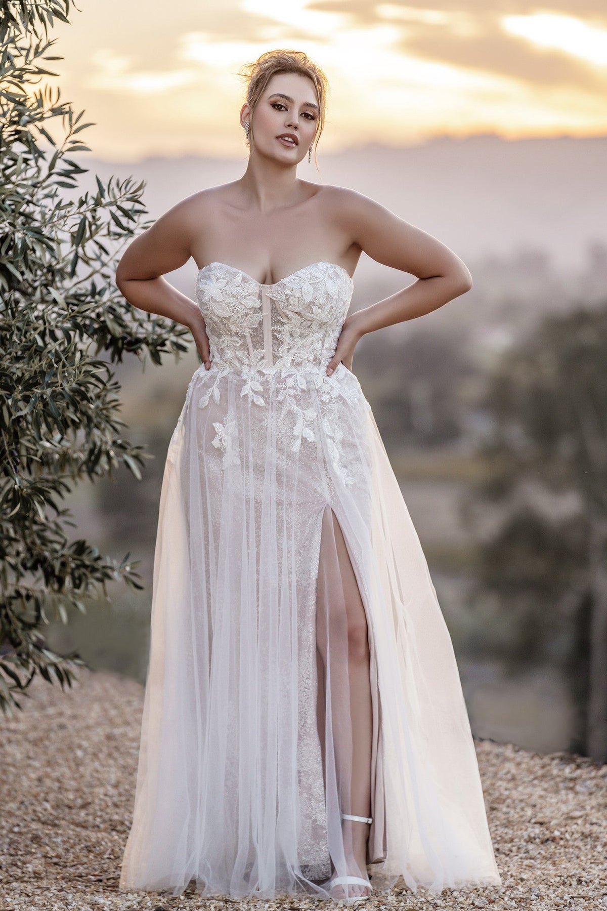 Layers of sequined glitter tulle Wedding Dress - Moda FormalwearDressesAllure Bridal