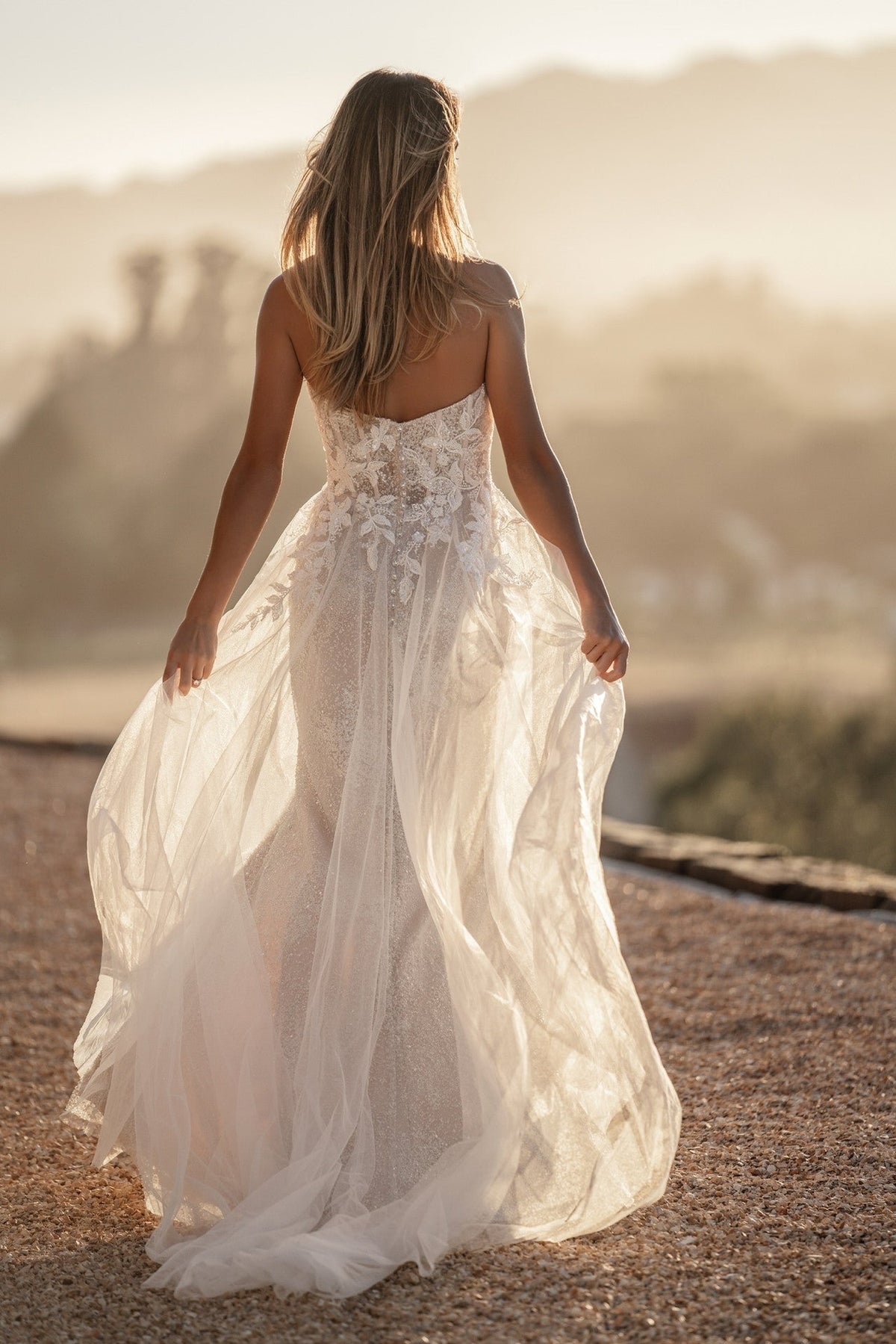 Layers of sequined glitter tulle Wedding Dress - Moda FormalwearDressesAllure Bridal