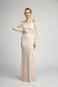Off Shoulder Sleeve Dress With Mesh Cut Out