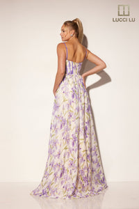 Floral A-line Prom Dress by Lucci Lu