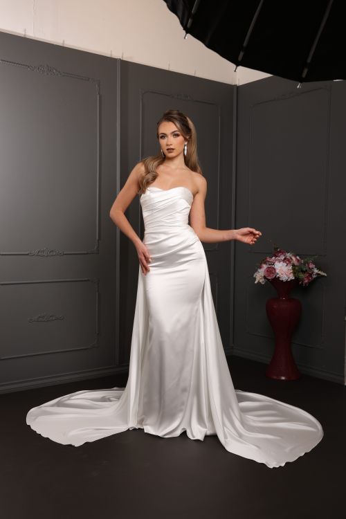 Strapless Sweetheart Satin Mermaid Wedding Dress RQ8238