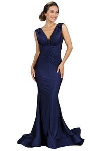 V neck bridesmaid dress