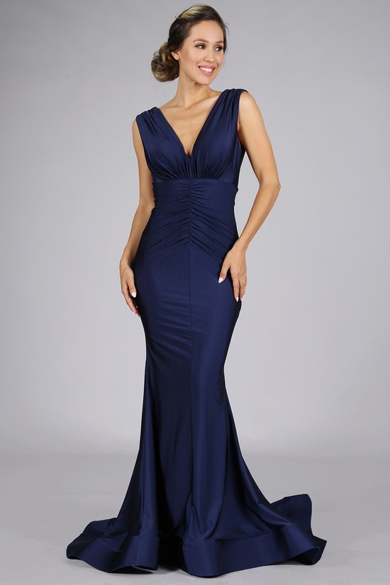 V neck bridesmaid dress