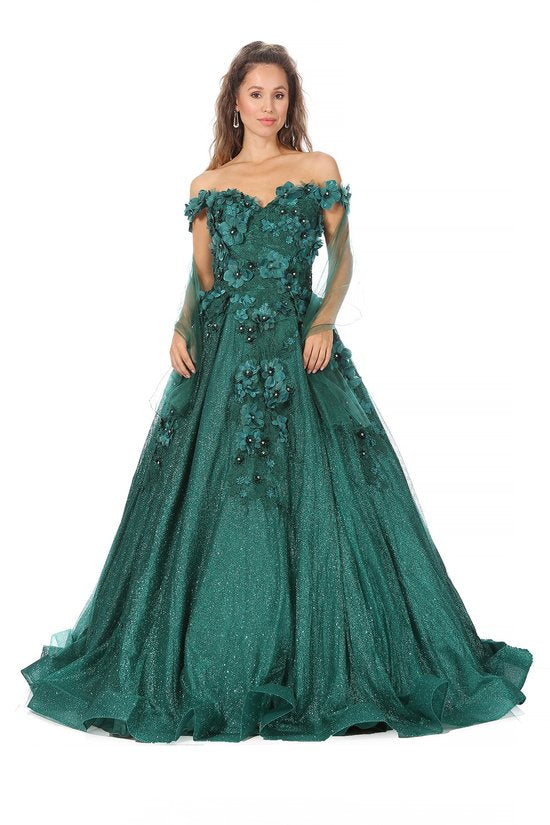 Floral Quinceanera Gown