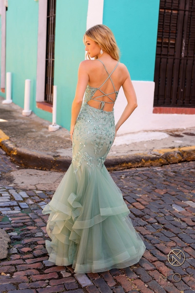 Beaded Mermaid prom dress by Nox Anabel