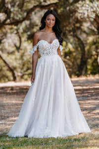 Ethereal lace Sleeveless Wedding Dress - Moda FormalwearDressesAllure Bridal