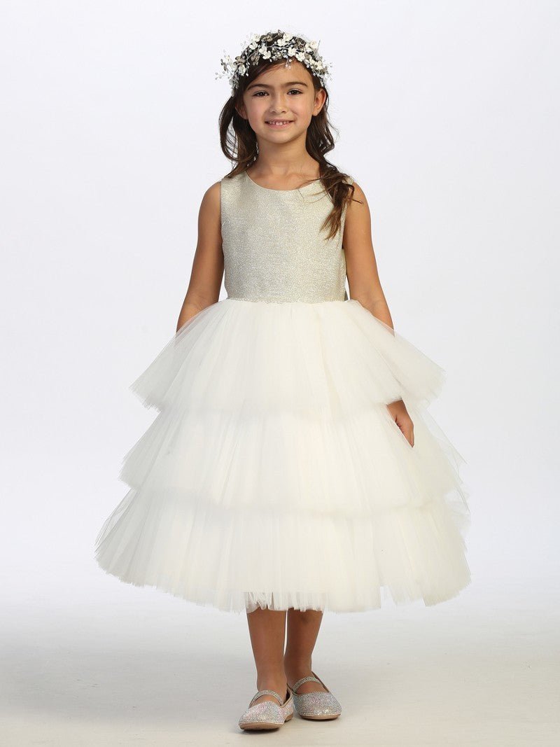 Kids Layered Flower girl dress - Moda FormalwearDressesTip Top Kids