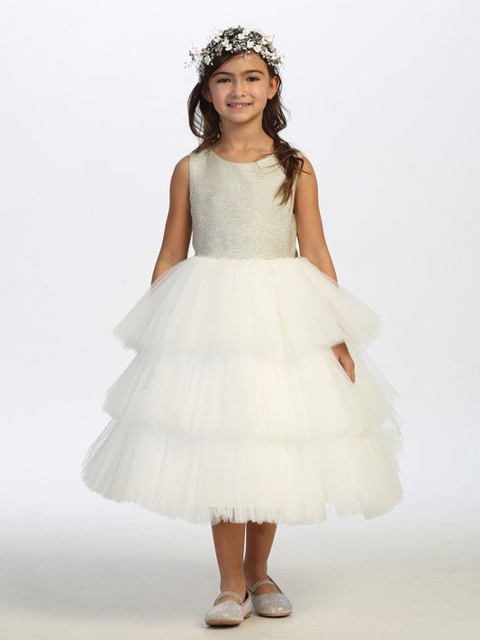 Kids Layered Flower girl dress - Moda FormalwearDressesTip Top Kids