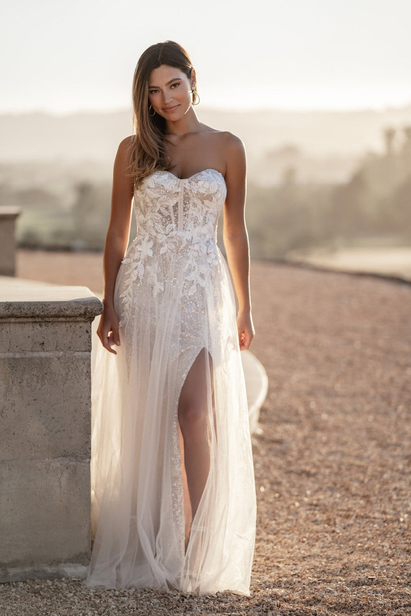 Layers of sequined glitter tulle Wedding Dress - Moda FormalwearDressesAllure Bridal